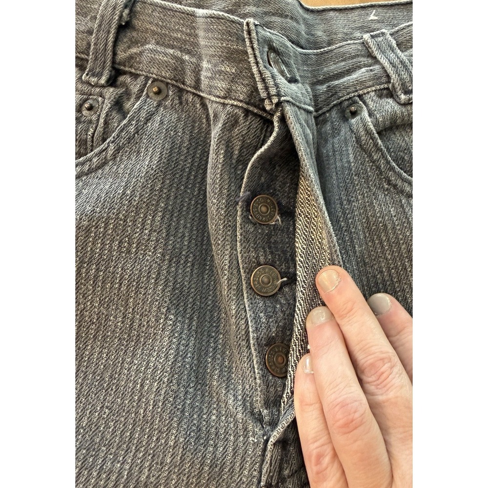 Vintage Levis 701 Womens Student Fit Charcoal Textured Tag 28x34 Actual 26x27 - Picture 5 of 15